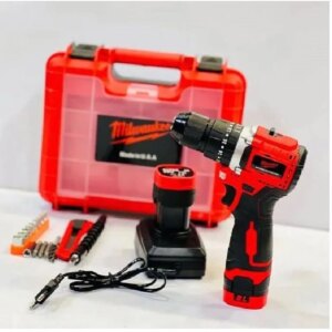 دریل شارژی پیچ گوشتی شارژی براشلس چکشی 26 ولت طرح میلواکی مدل 26V