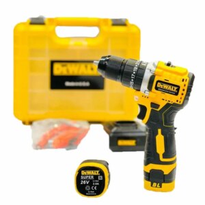 دریل شارژی پیچ گوشتی شارژی براشلس چکشی 26 ولت طرح دیوالت مدل 26V (کپی)