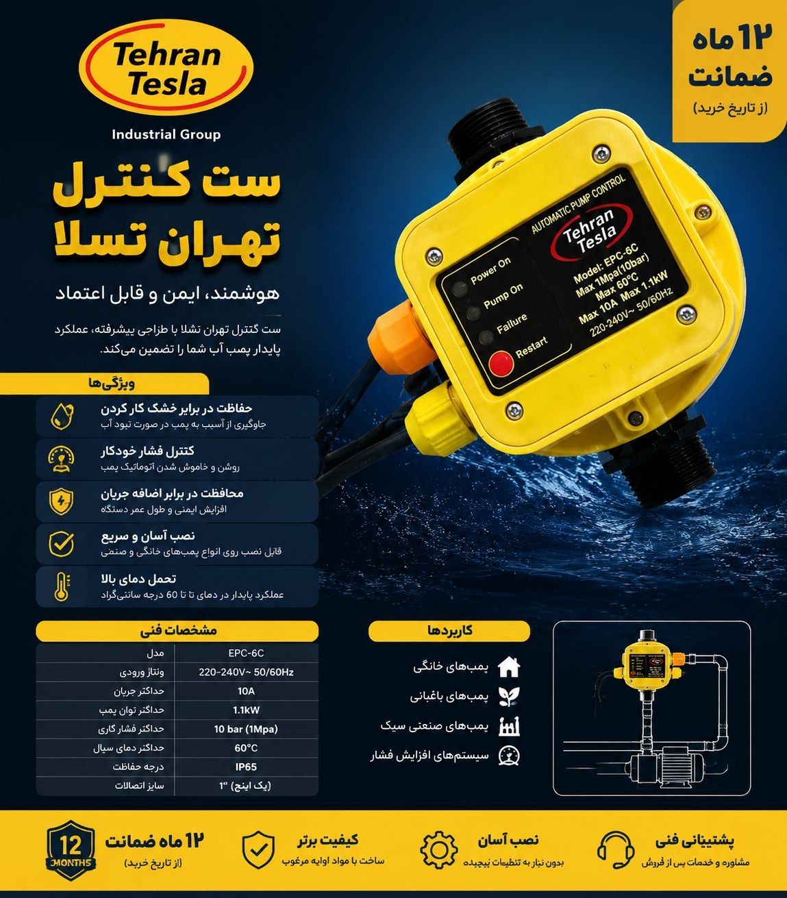 ست کنترل تسلا epc-6c